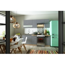Virtuves komplekts TIFFANY 220, pelēks glancēts